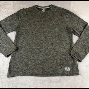 Rugged Elements Mens Gray Long Sleeve Performance Stretch Utility shirt size L